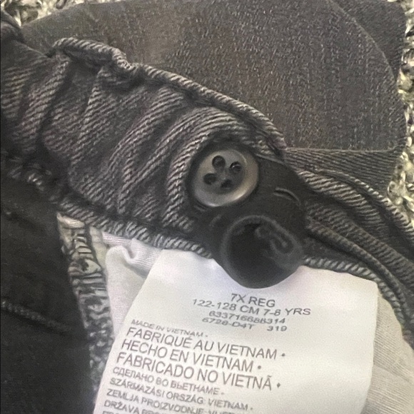 Levi's Kids Black Tapered Jeans | size 7x - Picture 6 of 8